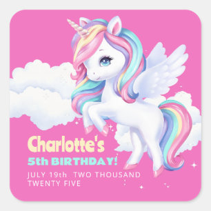 Stickers to a magical birthday party.