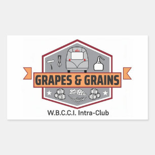 Stickers-WBCCI Grapes & Grains Logo Rectangular Sticker