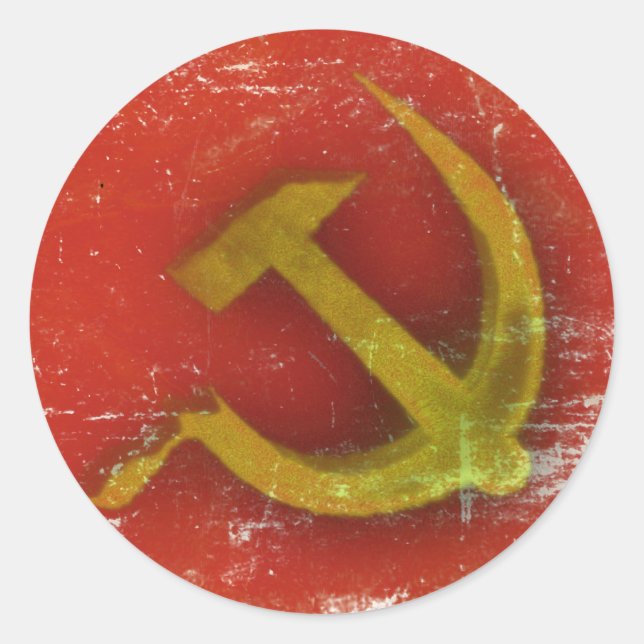 Stickers with Dirty Old Soviet Union Flag (Front)