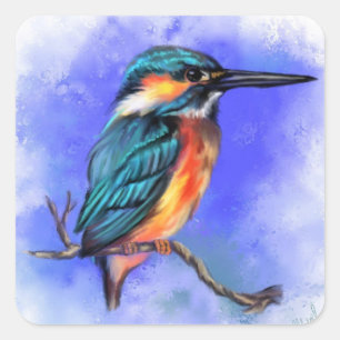 Stickers with Kingfisher
