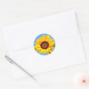 Stickers with Yellow Sunflower