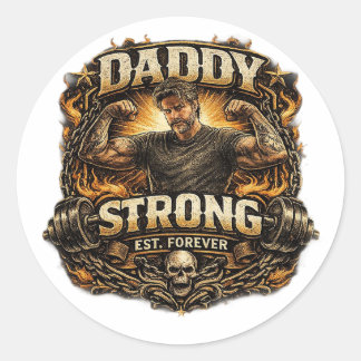StickerStrong Dad Funny Fitness Father Sticker Vin