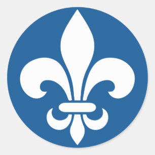 StickerX20 Fleur de lys français antique metal Classic Round Sticker
