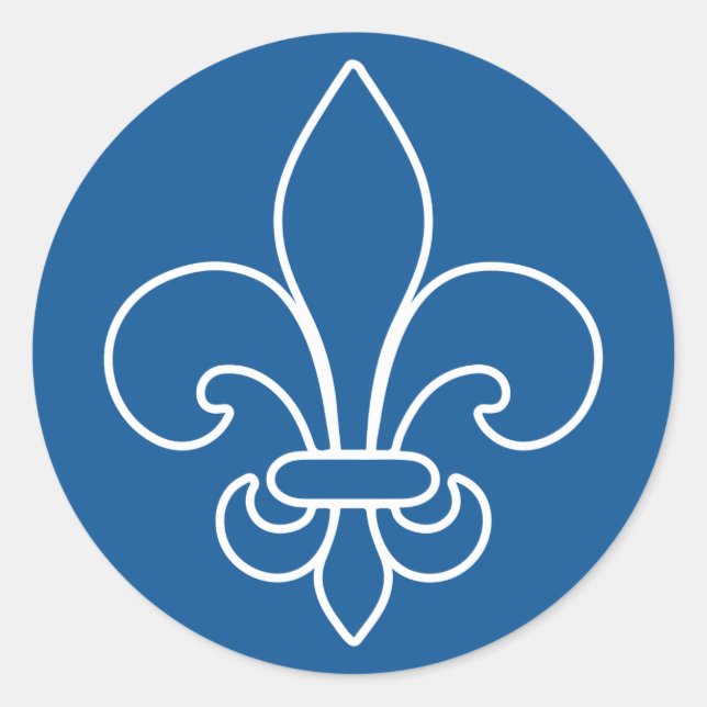 StickerX20 Modern French lily flower Classic Round Sticker (Front)