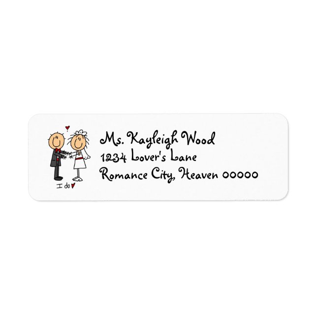 Stickfigure Bride & Groom (Front)