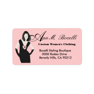 Sticking Pose Trendy Women's Fashion  Black Dress Label