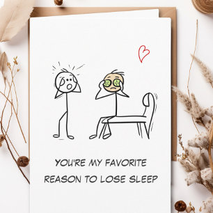 Stickman Humour Quote Facial Funny Valentines Day Card