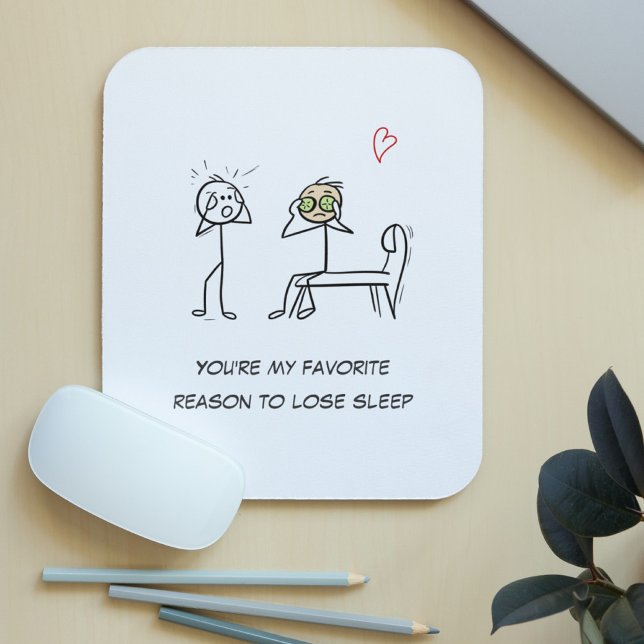 Stickman Humour Quote Facial Funny Valentines Day Mouse Mat (Creator Uploaded)