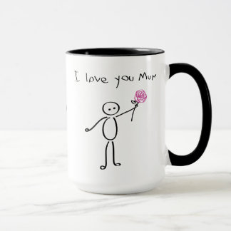 Stickman - I love you mum - Awesome mum - Mother Mug