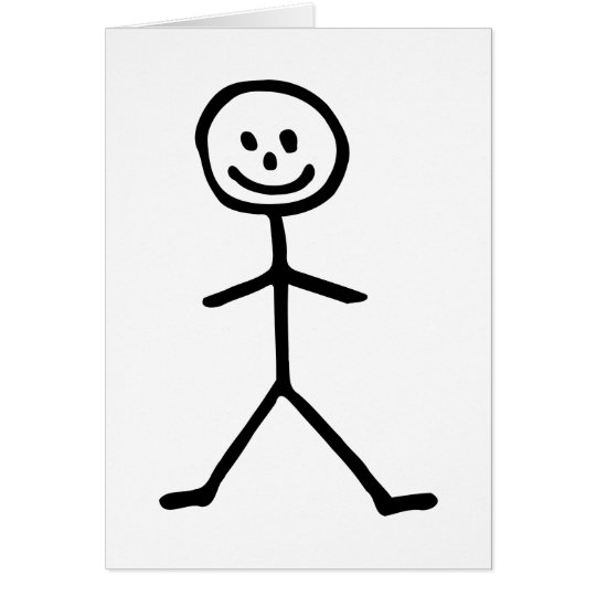 Stickman man card