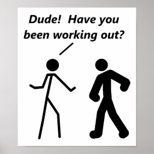 Stickman Workout Funny Poster