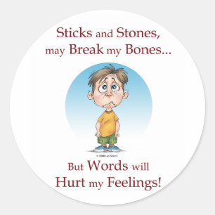 Sticks and Stones Classic Round Sticker