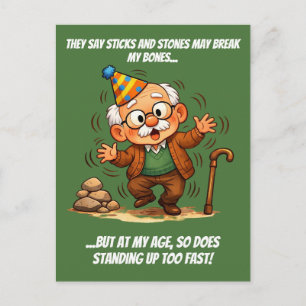 Sticks, Stones & Standing Up Too Fast Postcard