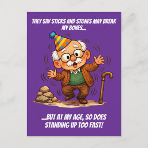 Sticks, Stones & Standing Up Too Fast Postcard