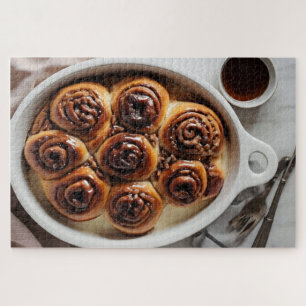 sticky buns in dish jigsaw puzzle