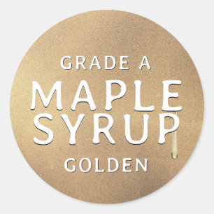 Sticky drip Grunge Label AMBER grade MAPLE SYRUP