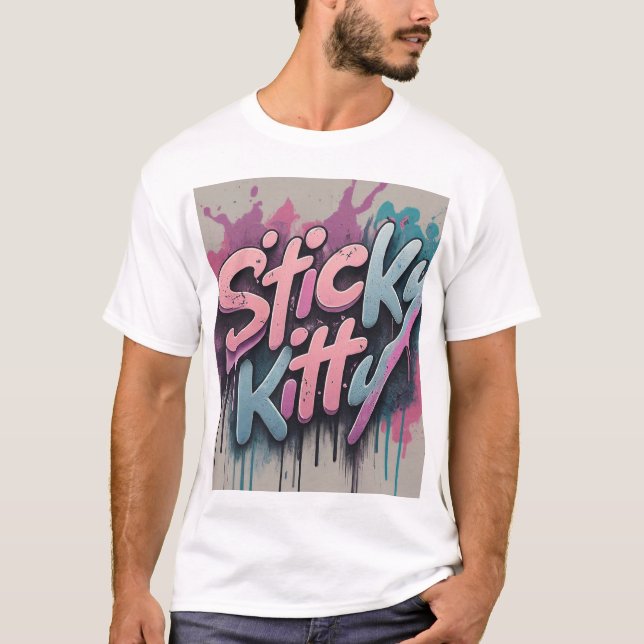 Sticky Kitty Graffiti T-Shirt (Front)