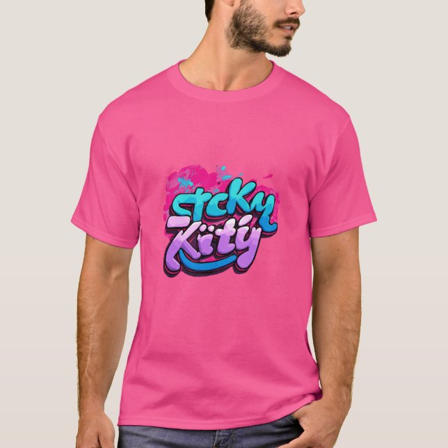Sticky Kitty - The Purrfect Playful Tee! T-Shirt (Front)