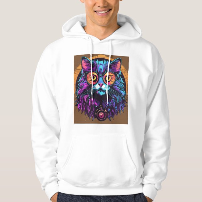 Sticky Kitty–Vibrant Cursive Graffiti Logo T-Shirt Hoodie (Front)