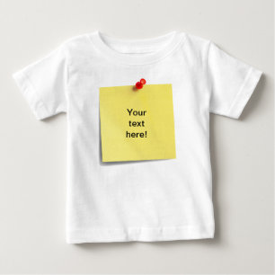 Sticky Note Baby T-shirt Template - Your Own Text!