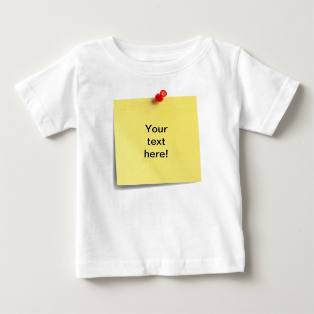 Sticky Note Baby T-shirt Template - Your Own Text! (Front)