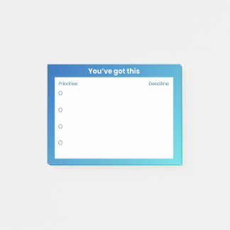 Sticky Note Planner – Priorities & Deadline Layout