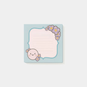 Sticky Note Template with Delicate Floral