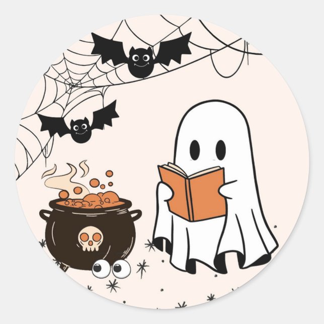 Sticky orange collection. classic round sticker (Front)