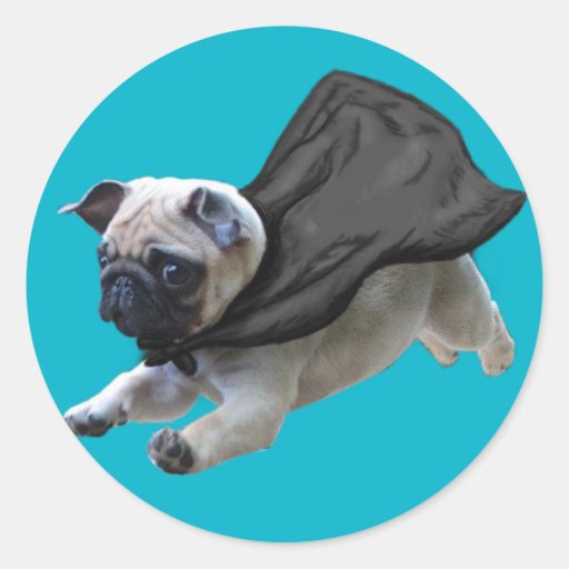 Image of Sticky Pugs Classic Round Sticker