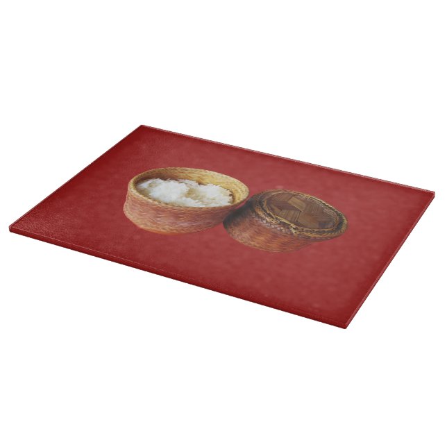 Sticky Rice [Khao Niao] Thai Lao Food Cutting Board (Corner)