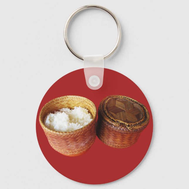 Sticky Rice [Khao Niao] Thai Lao Food Key Ring (Front)