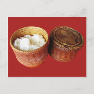 Sticky Rice [Khao Niao] Thai Lao Food Postcard
