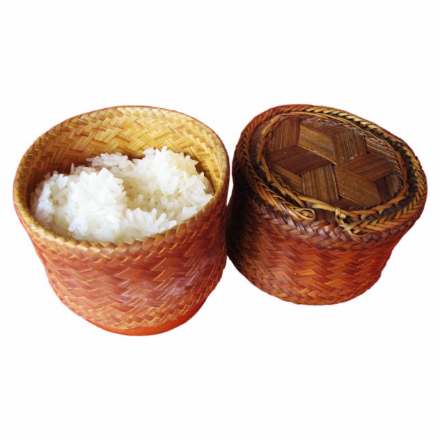 Sticky Rice [Khao Niao] Thai Lao Food Standing Photo Sculpture (Front)