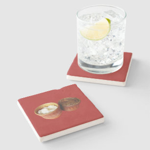 Sticky Rice [Khao Niao] Thai Lao Food Stone Coaster