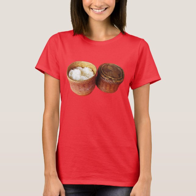 Sticky Rice [Khao Niao] Thai Lao Food T-Shirt (Front)