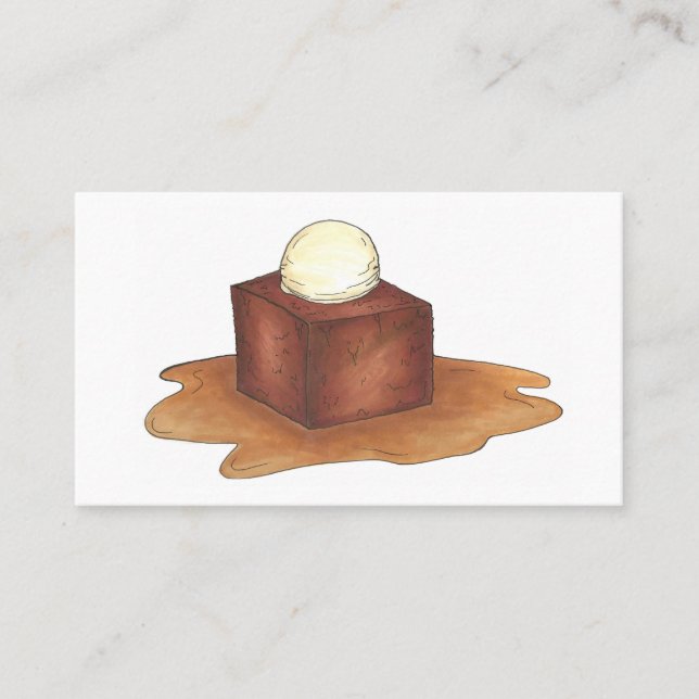 Sticky Toffee Pudding Dessert Food Pastry Chef Business Card (Front)
