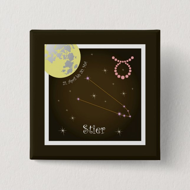 Stier 21. April bis 20. Mai Buttons (Front)
