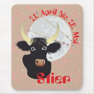 Stier 21. April bis 20. Mai Mausmatte Mouse Mat