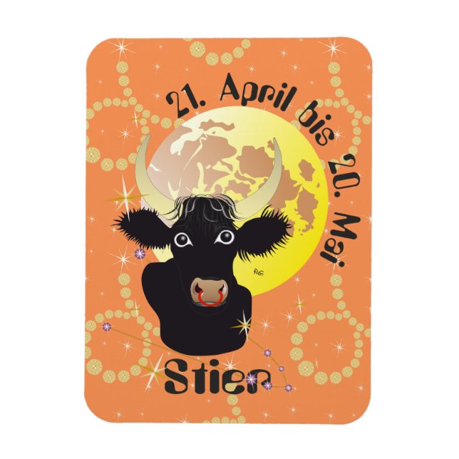 Stier 21. April bis 20. Mai Premium Flexi Magne Magnet (Vertical)