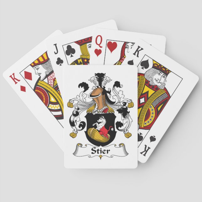 Stier Family Crest Playing Cards (Back)