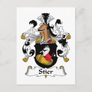 Stier Family Crest Postcard