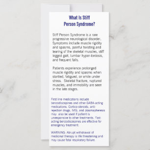Stiff Person Syndrome Information Card