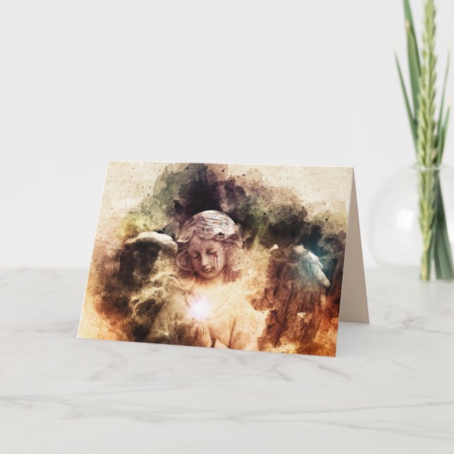 stigmata angel greeting card (Front)
