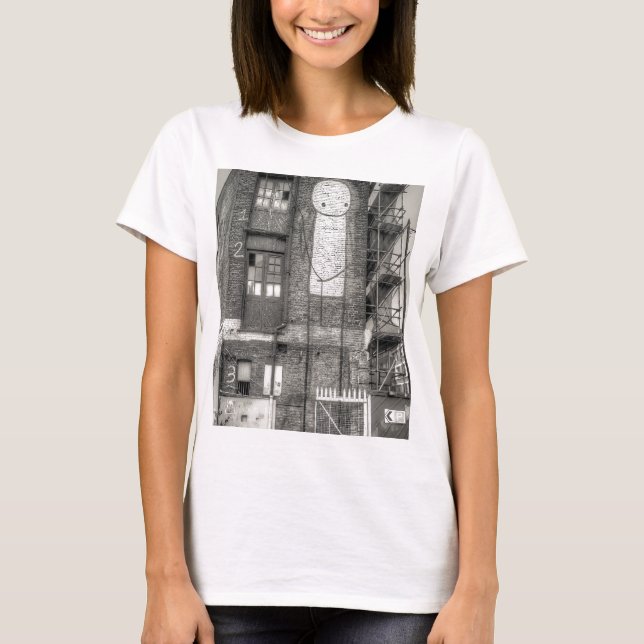 Stik Man Graffiti, Shoreditch London T-Shirt (Front)