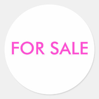 STIKER "FOR SALE" CLASSIC ROUND STICKER