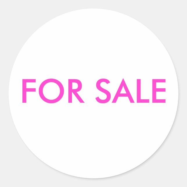 STIKER "FOR SALE" CLASSIC ROUND STICKER (Front)