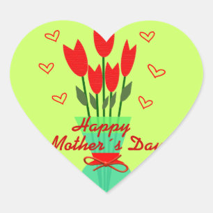 Stiker Heart to Mothers Day Sticker