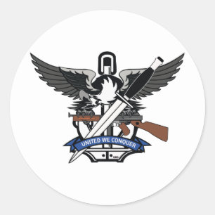 STIKER ROND UNITED WE CONQUER CLASSIC ROUND STICKER