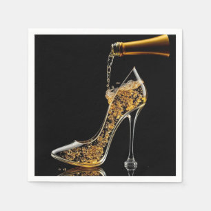 Stiletto and Sparkling Wine Napkin
