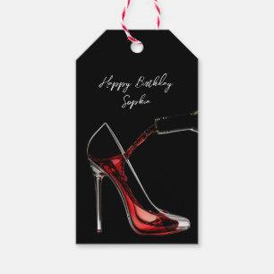Stiletto and Wine Gift Tags